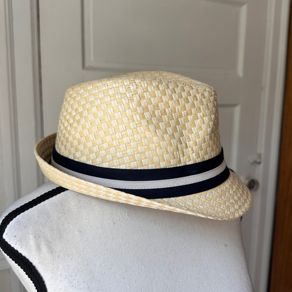 Kenny K. Stingy Brim Toyo Straw Fedora Hat Straw Paper Neutral Sz Large NWOT - Picture 5 of 16